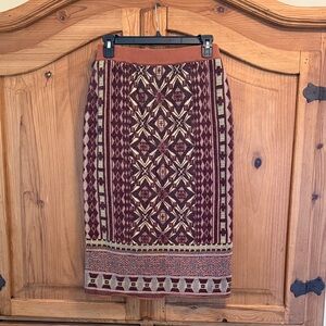 Urban Revivo Elegant Patterned Knit Pencil Skirt